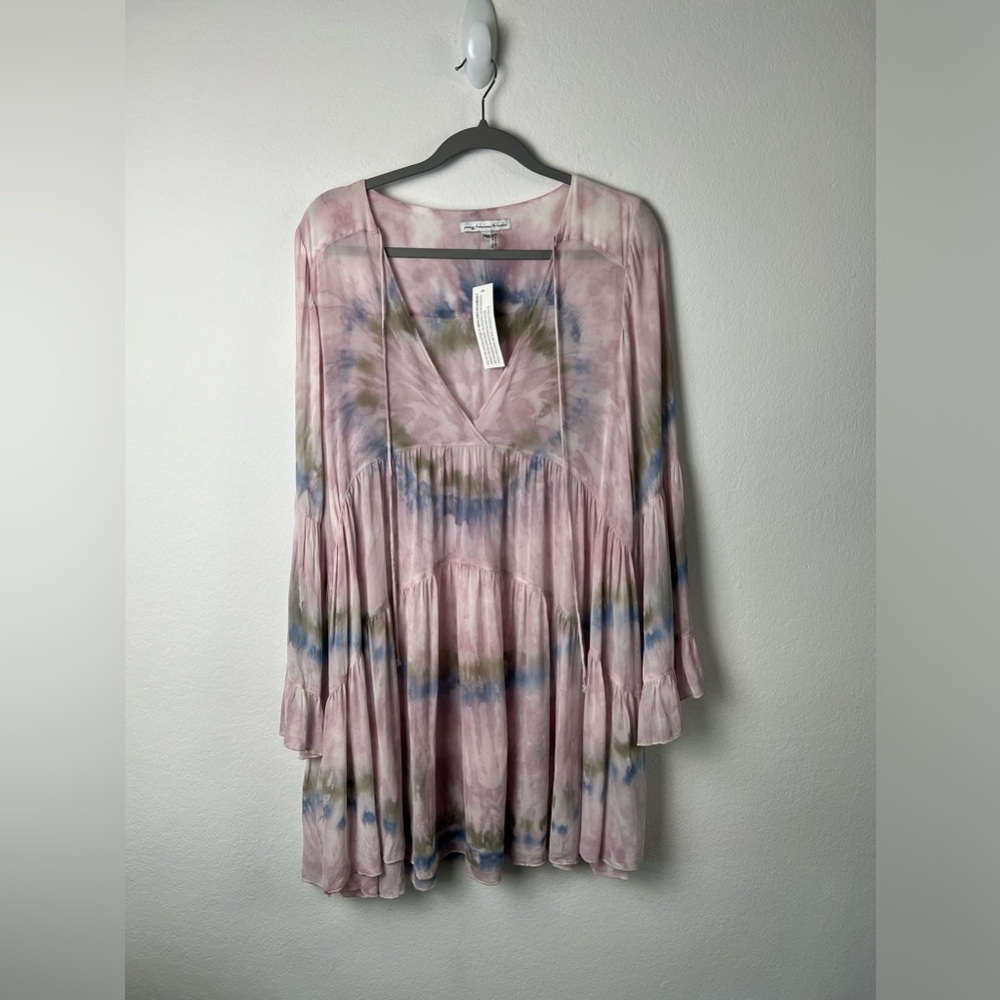 Young Fabulous & Broke Mini Tie Dye Sheer Dress